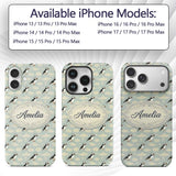 Cute Puffin Birds with Soft Cloud Background Custom Name Protective Phone Case Mobile Cover Durable Everyday Smartphone Shock Resistant