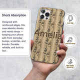 Natural Sand Crocodile Texture Printed Design Custom Name Protective Phone Case Mobile Cover Durable Everyday Smartphone Shock Resistant