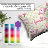 Custom Name Abstract Green Watercolor Diamond Lattice Background Square Filled Cushion Throw Pillow Sofa Bed Home Decor Zip Washable UK Made