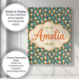 Personalised Name Popcorn Buckets and Custom Modern Room Accent Creative Decorator Style Canvas Wall Art Print Decor Picture Ready to Hang