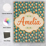 Personalised Name Popcorn Buckets and Custom Modern Room Accent Creative Decorator Style Canvas Wall Art Print Decor Picture Ready to Hang
