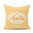 Custom Name Butter Popcorn Pieces on Warm Yellow Background Food Square Filled Cushion Throw Pillow Sofa Bed Home Decor Zip Washable UK Made