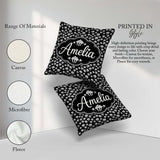 Custom Name Minimal Monochrome Popcorn Buckets on Black Seamless Square Filled Cushion Throw Pillow Sofa Bed Home Decor Zip Washable UK Made