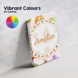 Personalised Name Cute Watercolor Pumpkins Custom  Unique Gift Idea Elegant Feature Canvas Wall Art Print Decor Picture Ready to Hang