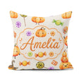Custom Name Watercolor and Candy Sweets on Teal Green Background Square Filled Cushion Throw Pillow Sofa Bed Home Decor Zip Washable UK Made