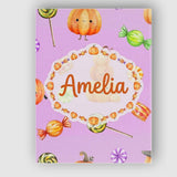 Personalised Name Cute Watercolor Pumpkins Custom  Unique Gift Idea Elegant Feature Canvas Wall Art Print Decor Picture Ready to Hang