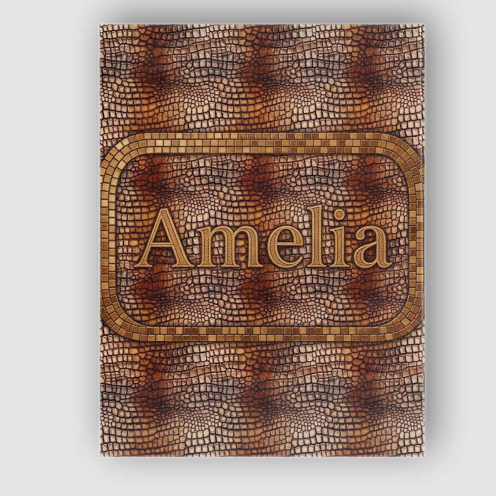 Personalised Name Dark Textured Crocodile Skin Pattern Realistic Custom  Interior Canvas Wall Art Print Decor Picture Ready to Hang