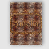 Personalised Name Dark Textured Crocodile Skin Pattern Realistic Custom  Interior Canvas Wall Art Print Decor Picture Ready to Hang
