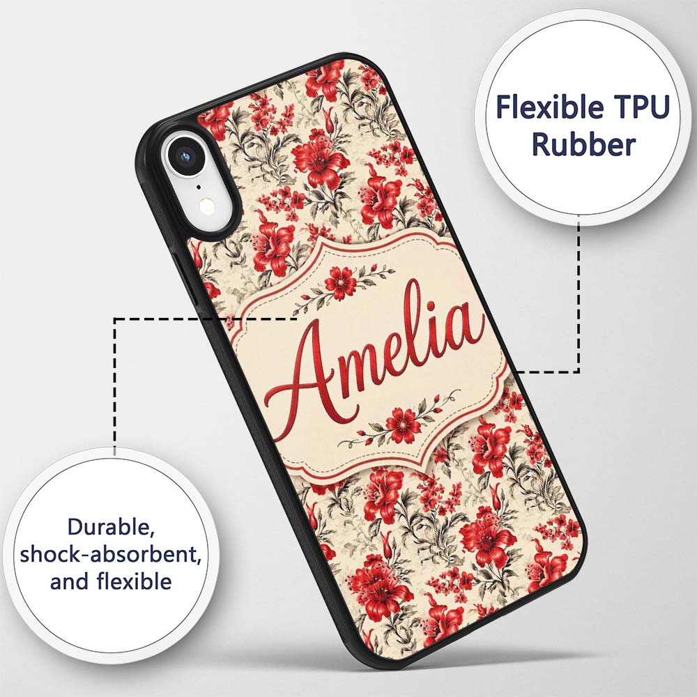 Colorful Abstract Painted Texture Layers Seamless Custom Name Protective Phone Case Mobile Cover Durable Everyday Smartphone Shock Resistant