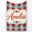 Rich Red Lily Floral Garden Seamless Pattern Cute Unique Gift Lovely  Personalised Custom Name Super Soft Fleece Blanket Bed Sofa Throw