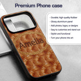 Glossy Tan Crocodile Texture Pattern Premium Custom Name Protective Phone Case Mobile Cover Durable Everyday Smartphone Shock Resistant