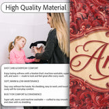 Luxury Deep Red Ornamental Damask Pattern Seamless Pattern Lovely  Personalised Custom Name Super Soft Fleece Blanket Bed Sofa Throw