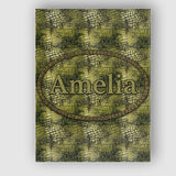 Personalised Name Rustic Mixed Tone Crocodile Texture Pattern Custom Contemporary Display Canvas Wall Art Print Decor Picture Ready to Hang