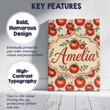 Personalised Name Juicy Red Tomatoes with Custom  Unique Gift Idea Elegant Feature Canvas Wall Art Print Decor Picture Ready to Hang