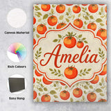 Personalised Name Fresh Tomato Vine Botanical Custom Unique Gift Idea Modern Room Accent Canvas Wall Art Print Decor Picture Ready to Hang
