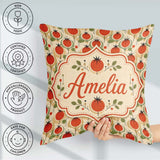 Custom Name Mid Century Modern Circles Abstract Seamless Pattern Square Filled Cushion Throw Pillow Sofa Bed Home Decor Zip Washable UK Made