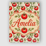 Personalised Name Classic Red Tomatoes with Custom  Bespoke Interior Contemporary Canvas Wall Art Print Decor Picture Ready to Hang