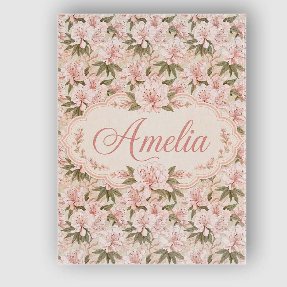 Personalised Name Soft Blush Pink Cherry Custom  Unique Gift Idea Elegant Feature Canvas Wall Art Print Decor Picture Ready to Hang