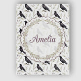 Personalised Name Black Crow Birds with Custom  Modern Room Accent Elegant Feature Canvas Wall Art Print Decor Picture Ready to Hang