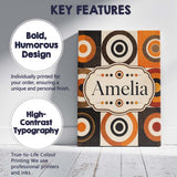 Personalised Name Concentric Circle Pattern Custom  Bespoke Interior Contemporary Canvas Wall Art Print Decor Picture Ready to Hang