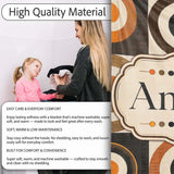 Concentric Circle Pattern in Orange Brown and Cream Cute Unique Gift  Personalised Custom Name Super Soft Fleece Blanket Bed Sofa Throw