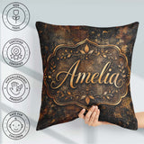 Custom Name Abstract Texture Grunge Metallic Seamless Industrial Square Filled Cushion Throw Pillow Sofa Bed Home Decor Zip Washable UK Made