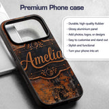 Abstract Rust and Paint Splatter Grunge Seamless Custom Name Protective Phone Case Mobile Cover Durable Everyday Smartphone Shock Resistant