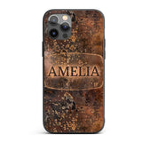 Urban Grunge Rust Texture Seamless Printed Design Custom Name Protective Phone Case Mobile Cover Durable Everyday Smartphone Shock Resistant