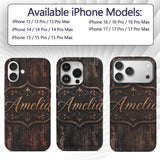 Dark Industrial Rust Texture Seamless Pattern Custom Name Protective Phone Case Mobile Cover Durable Everyday Smartphone Shock Resistant