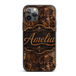 Abstract Rust Splash Texture Seamless Pattern Custom Name Protective Phone Case Mobile Cover Durable Everyday Smartphone Shock Resistant
