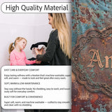Abstract Rust Patina Texture Teal Blue Oxidised Metal Grunge Lovely  Personalised Custom Name Super Soft Fleece Blanket Bed Sofa Throw