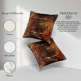 Custom Name Urban Rust Texture with Gold Flecks Grunge Seamless Square Filled Cushion Throw Pillow Sofa Bed Home Decor Zip Washable UK Made