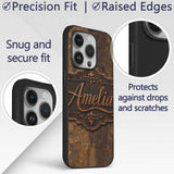 Mixed Media Rust Collage Texture Artistic Grunge Custom Name Protective Phone Case Mobile Cover Durable Everyday Smartphone Shock Resistant