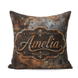 Custom Name Blue Grey Rust Oxidation Texture Industrial Seamless Square Filled Cushion Throw Pillow Sofa Bed Home Decor Zip Washable UK Made