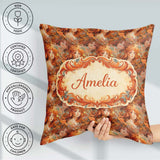 Custom Name Abstract Woman Portrait Flowing Hair Artistic Lovely Square Filled Cushion Throw Pillow Sofa Bed Home Decor Zip Washable UK Made