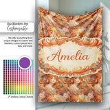 Abstract Woman Portrait Flowing Hair Artistic Pattern Lovely  Personalised Custom Name Super Soft Fleece Blanket Bed Sofa Throw