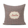 Custom Name Minimal Santa Hat Beard Repeat Dark Christmas Lovely Square Filled Cushion Throw Pillow Sofa Bed Home Decor Zip Washable UK Made