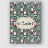 Personalised Name Cute Santa Trees Gifts Custom  Unique Gift Idea Elegant Feature Canvas Wall Art Print Decor Picture Ready to Hang