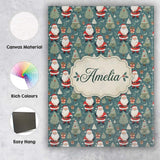 Personalised Name Cute Santa Trees Gifts Custom  Unique Gift Idea Elegant Feature Canvas Wall Art Print Decor Picture Ready to Hang