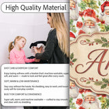 Watercolor Santa Faces Poinsettia Flowers Christmas Soft Festive  Personalised Custom Name Super Soft Fleece Blanket Bed Sofa Throw