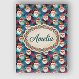 Personalised Name Colorful Abstract Santa Custom  Unique Gift Idea Elegant Feature Canvas Wall Art Print Decor Picture Ready to Hang