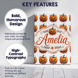 Personalised Name Grunge Style Pumpkin Custom  Modern Room Accent Elegant Feature Canvas Wall Art Print Decor Picture Ready to Hang
