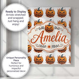 Personalised Name Grunge Style Pumpkin Custom  Modern Room Accent Elegant Feature Canvas Wall Art Print Decor Picture Ready to Hang