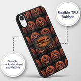 Spooky Pumpkin Moon Branches Dark Printed Design Custom Name Protective Phone Case Mobile Cover Durable Everyday Smartphone Shock Resistant