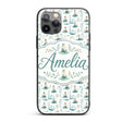 Cute Baby Seal Pups with Seaweed Soft Pastel Custom Name Protective Phone Case Mobile Cover Durable Everyday Smartphone Shock Resistant