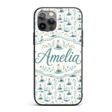 Cute Baby Seal Pups with Seaweed Soft Pastel Custom Name Protective Phone Case Mobile Cover Durable Everyday Smartphone Shock Resistant