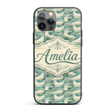 Elegant Swimming Seals in Ocean Printed Design Custom Name Protective Phone Case Mobile Cover Durable Everyday Smartphone Shock Resistant
