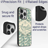 Elegant Swimming Seals in Ocean Printed Design Custom Name Protective Phone Case Mobile Cover Durable Everyday Smartphone Shock Resistant