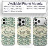 Elegant Swimming Seals in Ocean Printed Design Custom Name Protective Phone Case Mobile Cover Durable Everyday Smartphone Shock Resistant