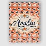 Personalised Name Modern Abstract Seal on Custom  Unique Gift Idea Elegant Feature Canvas Wall Art Print Decor Picture Ready to Hang
